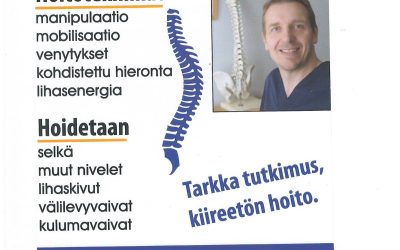 Kiropraktiko Kari-Pekka Mäihäniemi vastaanotto